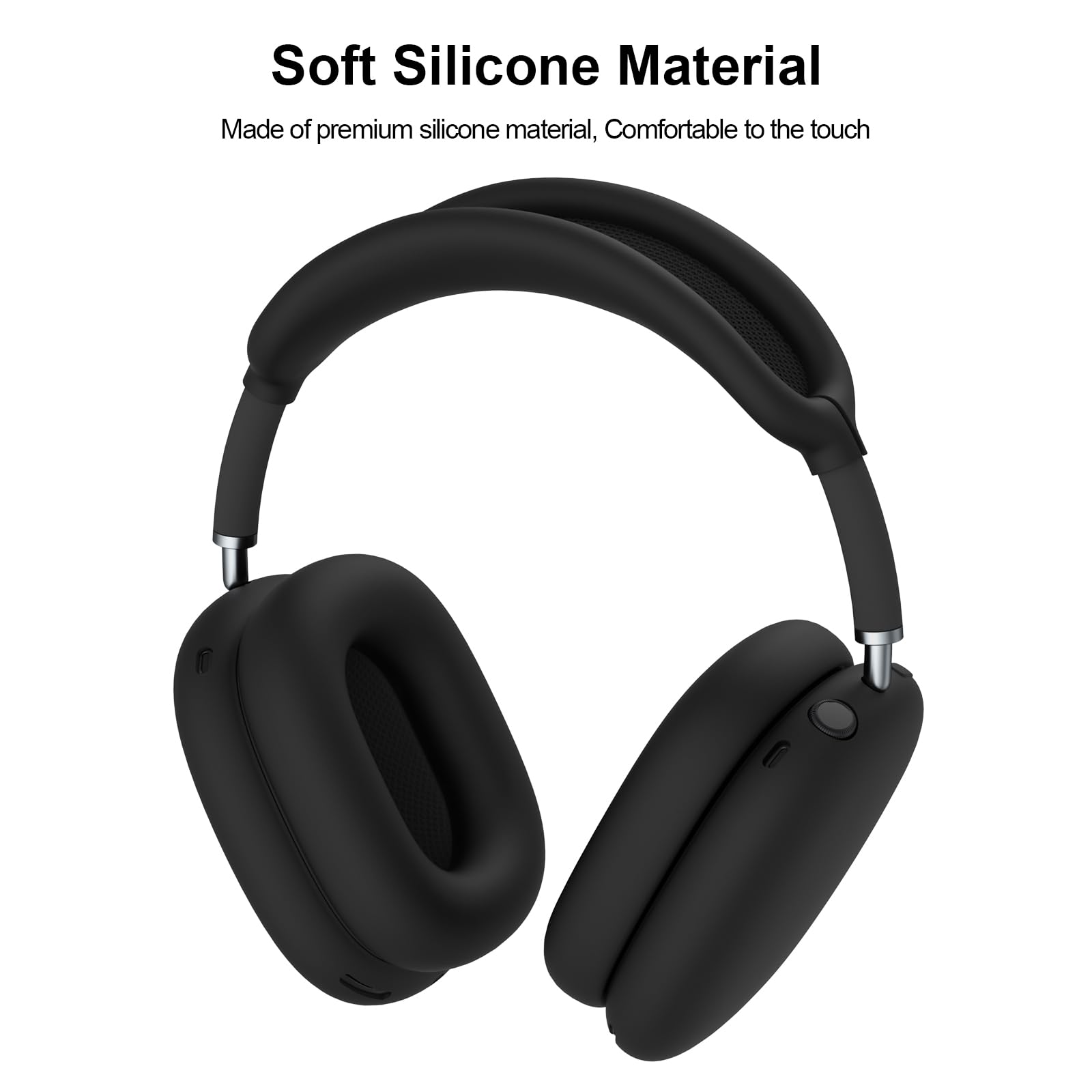 AirPods max カバー付き Amazon.com: 適用於AirPods Max 耳機的矽膠保護套、耳墊保護套/耳罩罩